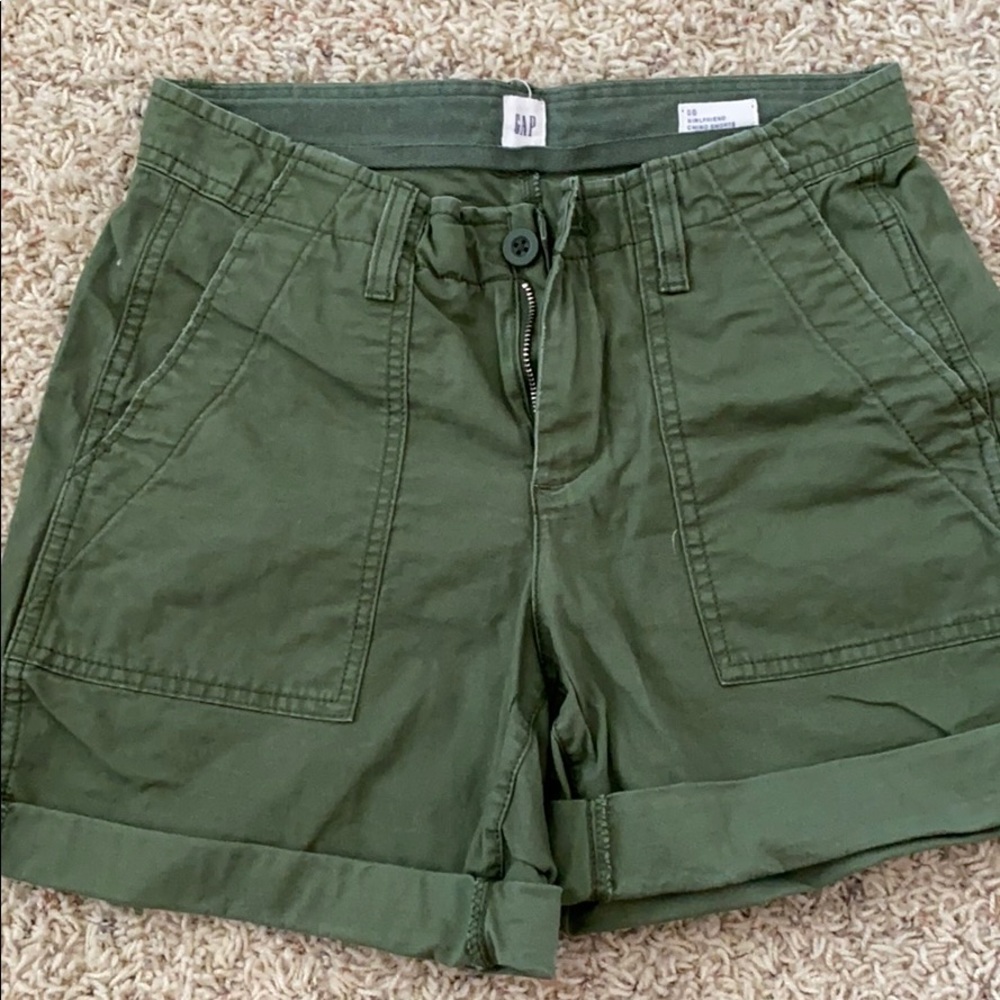 Army green shorts